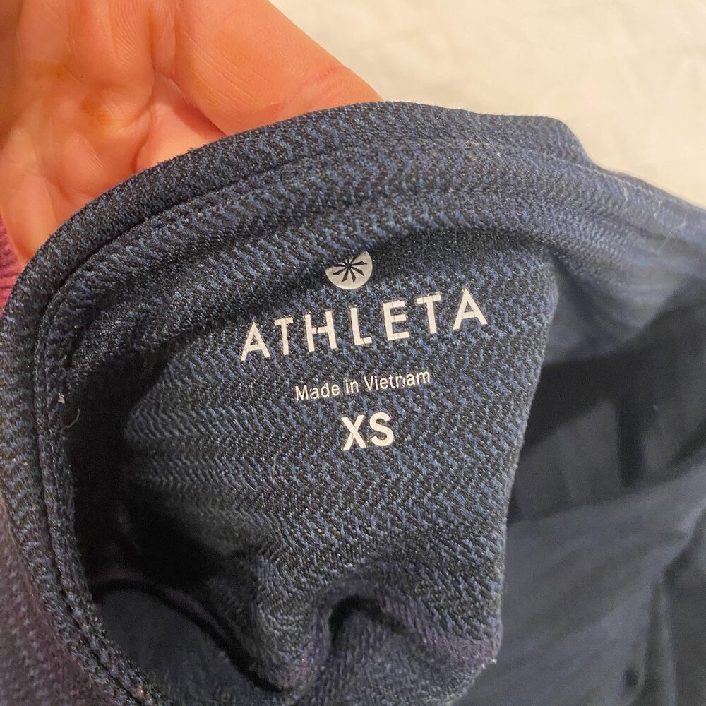 Athleta Blue and Black leggings, size XS